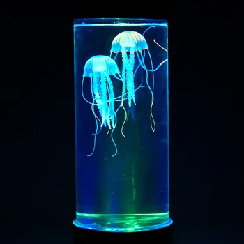 LED Medūzas, Lavas Lampas Krāsains Guļamistaba Nakts Gaisma Simulācijas Medūzu Akvārijs Tvertnes, ņemot vērā Mājas Biroju Telpu Dekori