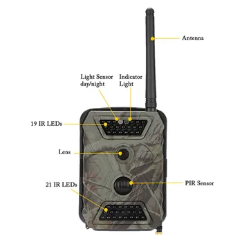 Āra Medību Kamera Nakts Redzamības 12 mp izšķirtspēja HD Taka Kamera Ar MMS, GPRS, SMTP FTP GSM Ūdensizturīgs Taka Medības Spēle Kameras