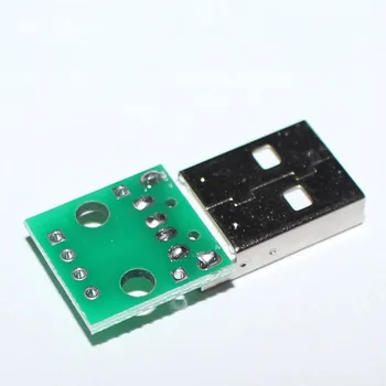 10pcs USB 2.0 Male Plug IEMĒRKŠANA 4P Adapteris Savienotājs 2.54 mm Metinātas PCB Converter Pinboard, lai Mobilais Datu Līnijas