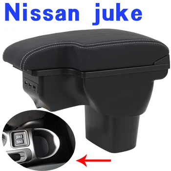 Priekš Nissan juke elkoņbalsti lodziņā universālo auto centrs konsoles caja modifikācijas piederumi divreiz izvirzīja ar USB Neviena iekārta