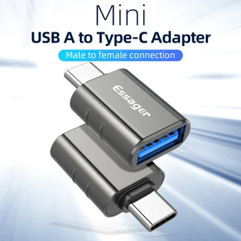 Essager USB Type C OTG Adapteri USB 3.0 USB C Vīriešu Pārveidotājs Iebūvēts augstas kvalitātes skaidu uzlāde Samsung S20 Xiaomi 9 10
