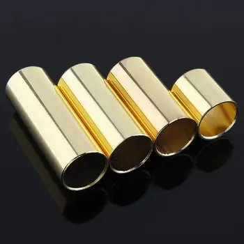 4gab/daudz Ērtu Gold Plated Steel Ģitāras Slaidu Pirkstu Slīdni Garums 28mm 51mm 60mm 70mm Ģitāra Gludu Malu Slīdni