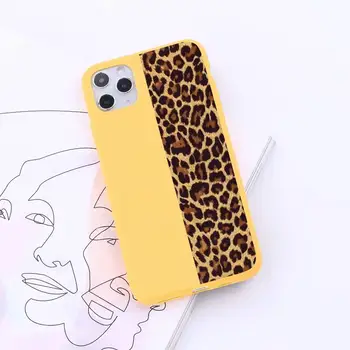 Modes skaists Leopards Drukāt Telefonu Gadījumā Konfektes Krāsu iPhone 6 7 8 11 12 s mini pro X XS XR MAX Plus