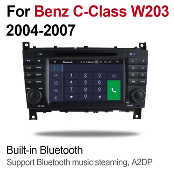 Priekš Mercedes Benz C Class W203 2004 2005 2006 2007 NTG Auto Multimedia Player Android 9 Auto Radio ar DVD GPS 8 Kodoliem Bluetooth