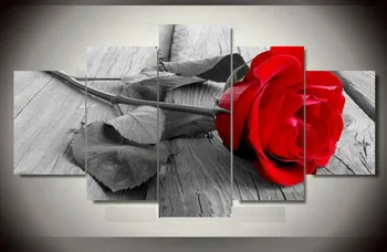 Pilnu Kvadrātveida 5D DIY Dimanta Krāsošana sarkanu Rožu Orhideju Joprojām dzīvi Dimanta Izšuvumi Krustdūrienā Mozaīkas Uzlīme Mājas Dekoru 5gab