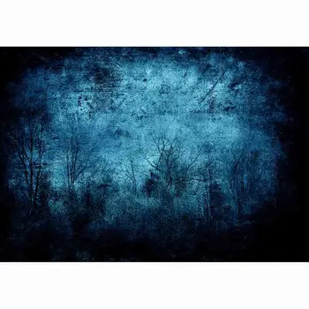 Allenjoy fona tapetes, tumši zila, sausiem zariem black Retro sienas Halloween svinības fona fotogrāfija PHOTOSESSION