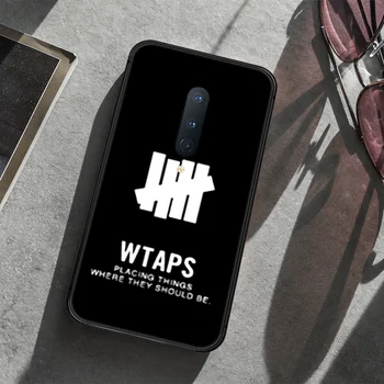 Japānas tendence zīmola WTAPS Telefonu Gadījumā Segtu Korpuss 1+ Oneplus 5T 6 6T 7 7T 8 8T Pro black Šūnu Krāsošana Apvalks Mīksts Silikona Coque