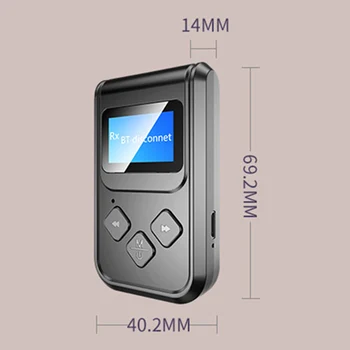 LCD Displejs Bluetooth 5.0 Raidītājs Uztvērējs brīvroku Zvanus, Audio Adapteri