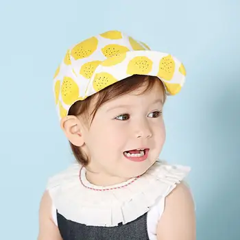 Jaunu Bērnu Modes Citronu Iespiesti Cepures Cute Baby Hat Meitenēm, Zēni ar Mīkstām Malām Vasaras Cepures