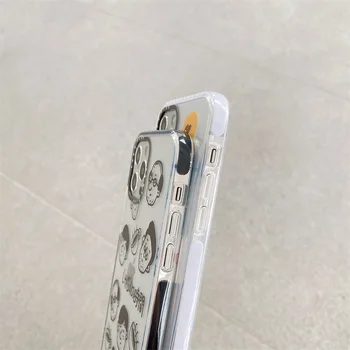 INS Galvas Skulptūru Tālrunis Lietā Par iphone 11 Pro Max 7 8 Plus XR XS 12 Mini Mīksta Silikona Caurspīdīgs apvalks iphone X Coque
