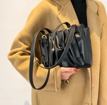 Vintage Kroku Padušu soma ir 2021. Modes New Augstas kvalitātes PU Ādas Sieviešu Dizainers Rokassomu Augstas ietilpības Plecu Somas