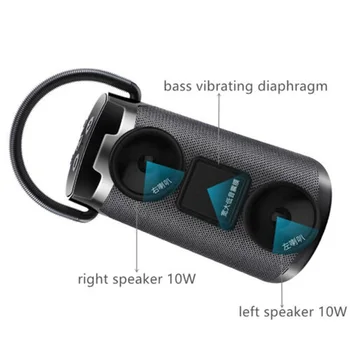 30W Portatīvā Bluetooth Skaļruni Ūdensizturīgs Super Bass Bezvadu Mini Sound Bar Subwoofer ar Mobilā Tālruņa Turētājs AUX TF Karti Kaste