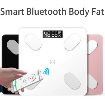 Smart Ķermeņa Tauku Apjoma LCD Ciparu Bezvadu Bluetooth BMI Masas Svari Uzraudzīt Veselības Analyzer Fitnesa Zaudēt Svaru, Instrumenti,