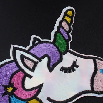Prajna Magic Unicorn Dzelzs Par Plāksteri Gudrs Varavīksnes Zvaigznes Spalvu Plāksteris Izšūti Džinsi Unicorn Piederumi Bērnu Apģērba Rotājumu
