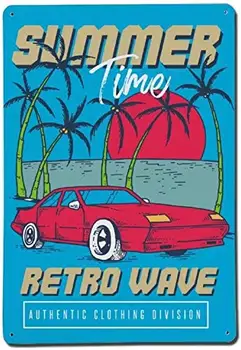 Retro Metāla Skārda Zīme Vintage Summes Beach Party Laipni Mākslas Zīme Mājas Kafijas Sienas Dekori 8x12 Cm