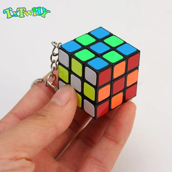 Mini spēle Magic cube Keychain 3x3x3 3CM stāsts kubi Kulons izglītības bērns gamesTwist Puzzle Rotaļlietas Bērniem rotaļlietas, Dāvanu