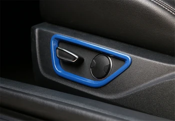 ABS Automašīnas salona Apdare Sēdekļu Pielāgotu Pogu Rāmja Vāks Ford Mustang+ Stilīgs Uzlīmēm, Krāsains Dekoratīvās Uzlīmes