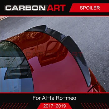 Al-fa Romeo M4 stila Oglekļa Šķiedras Aizmugures Bagāžnieka Spoilers Bootlid Spoilers 2017-2019 Auto Stils aizmugurējais spoileris Al-fa Romeo