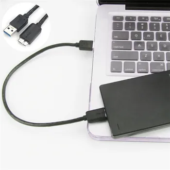 Karstā Mikro USB3.0 Datu Sinhronizācijas, Uzlādes Kabelis 45CM USB 3.0 MicroUSB Kabeli HD PC USB Mobilo Cietā Diska Savienojums Līnijas