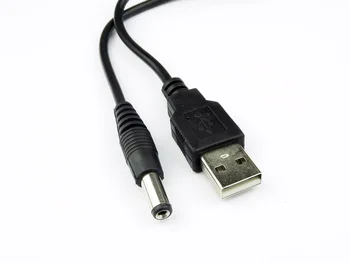USB DC Strāvas Kabeli USB Ports 2.0*0.6 mm 2.5*0.7 mm 3.5*1.35 mm 4.0*1.7 mm 5.5*2.1 mm 5V DC Barelu Ligzda Strāvas Kabeļa Savienotājs JAUNAS