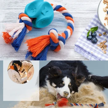 Košļāt Molārā Produktu Pet Virves Bumbu Rotaļlieta Kokvilnas Virves, Gumijas Bumbu, lai Suns Kucēns Interaktīvās ToyDog Kucēns, Spēlējot Mācību Piederumi
