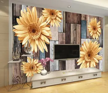 Pasūtījuma 3D Foto Tapetes, Sienas Mūsdienu Zieds valdes Tapetes Dzīvojamā Istabā, Guļamistabā, tapešu 3D TV Fonu