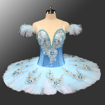Pieaugušo Debesis Zilas Profesionālā Baleta Tutu Posmā Valkāt Tērpus Riekstkodis Baleta Dejas Konkurences Apperal Vin