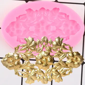 3D Amatniecības Palīdzības Kūka Robežu Silikona Veidnes Ziedu Pomādes Pelējuma DIY Kūka Dekorēšanas Instrumentiem, Konfektes, Māla Šokolādes Gumpaste Veidnes