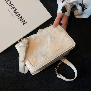 Vizuļi Laukumā Crossbody Soma 2020. Gadam, Modes New Augstas Kvalitātes Pu Ādas Sieviešu Dizainers Rokassomu Ķēdes Plecu Messenger Bag