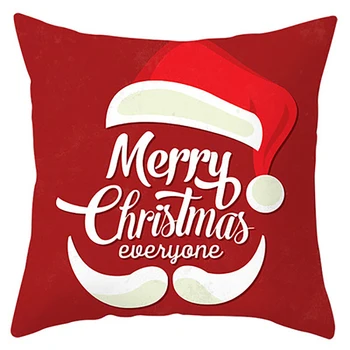 YOMDID 2019 Jaunu Priecīgus Ziemassvētkus Santa Claus Spilvena Segums Noel Ziemassvētku Mājas Dekoratīvā Spilvendrāna Dīvāns Mest Spilvens Gadījumā Vāciņu