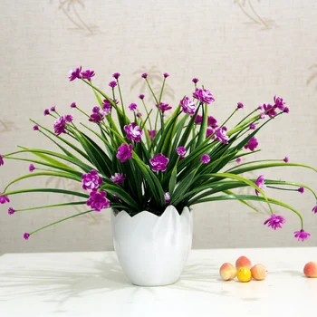 Simulācijas ziedu Orhideju uzstādīt Zaļo augu podos Mākslīgā Mazo bonsai ziedi apdare pot kultūras Office Home kāzu Dekori