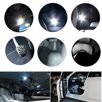 Mayitr 22pcs/komplekts 12V Automašīnas LED Interjera Jaunināšanas Komplekts Balta Gaisma 6000K der BMW 3Series E46 Piederumi