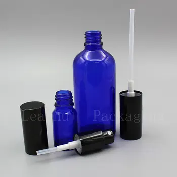 Zila Stikla Smaržu Pudeles Ar Smidzināšanas,Tukši Kosmētikas Konteineri,Ceļojumu Smidzināšanas Pudeli,atkārtoti uzpildāmi Ēteriskās eļļas Pudeli Iestatījumu Spray