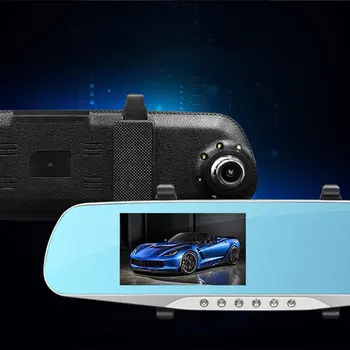 4.3 Collu IPS Auto Atpakaļskata Spogulī, DVR Kamera ADAS Dash Cam videokameru Augstas izšķirtspējas Platleņķa Galvenais Objektīvs