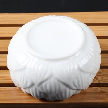 Keramikas Pelnu Trauku Mājās, Ik Dienas Balts Porcelāna Lotus Kung Fu Tējas Ceremonija 3