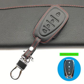 Jaunāko īsta āda automašīnu atslēgu uz lietu komplekts Chevrolet Cruze Malibu 2016 XL Camaro Tālvadības keyless 4 pogas taustiņu shell