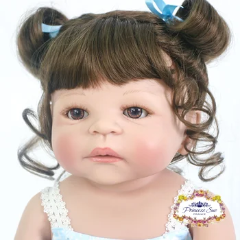 22 Collu Toddler Spilgti Atdzimis Bērnu Meitene Lelles Pilna Ķermeņa Silikona Vinila Bērniem Dzimšanas Dienas Dāvanu Meitenītei Rotaļlietas Bērniem