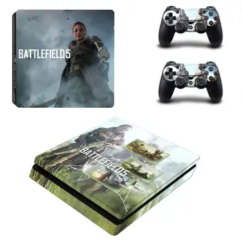Spēle Battlefield PS4 Slim Uzlīme Play station 4 Ādas Decal Uzlīmes Par PlayStation 4 PS4 Slim Konsoles & Kontrolieris Ādas, Vinila
