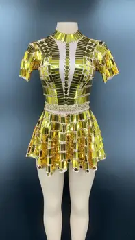 2020American Apģērbu Viens gabals dāmas Vakara Dress Birthday party Kostīmi, Svārki Īstermiņa piedurknēm viengabala Lēca Posmā Pasūtījuma Objektīvs