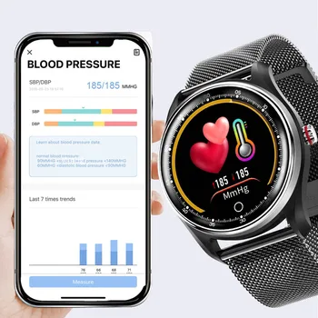 IP68 Ūdensnecaurlaidīga Vīriešiem Smart Skatīties asinsspiedienu, EKG Sirds ritma Monitors Fitnesa Izsekošanas Sieviešu Smartwatch Android, IOS Tālruni