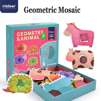 Mideer Puzzle Spēles Rotaļlietas Baby Puzzle Bērniem Izglītības Rotaļlietas, Ģeometrisko Izziņas Mijiedarbību Rotaļlietas, 2-4Y Dāvanu