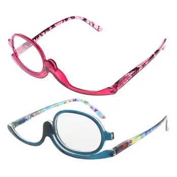 Ir 2021. Jaunā Sieviešu Kosmētiku, Lasīšanas Brilles, Grozāms Flip Make Up Acu Brilles Presbyopic +1,00 Līdz +4.0