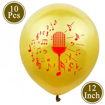 Amawill Mikrofons Mūzikas nots Lateksa Baloni, Bērnu Dušas laimes Dzimšanas dienā, Kāzu Baloni Ziemassvētku un Jaunā Gada Puse Dekori 7D
