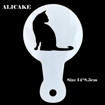 5gab Dzīvnieku Kaķis Spray Modelis Kūka Dekorēšanas Instrumentiem, Kafijas Piens, Tēja Pull Ziedu Pelējuma Dobi Veidni Cepšanai Pelējuma