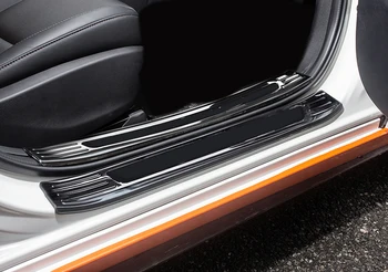 Priekš Mazda 3 M3 Axela 2019 2020 Sedana Versija Auto-Stils Piederumi Ārējie Iekšējā & Ārējā Durvis, Palodzes Pretnodiluma Plāksnes Aizsargs 8PCS