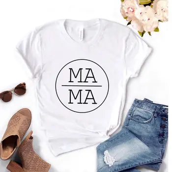 Sieviešu T Krekls Mama Apli Drukas T Sievietēm ar Īsām Piedurknēm O Kakla Brīvs T-krekls Dāmas Vasaras Cēloņu Tee Krekls Topi Apģērbi