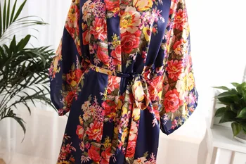 Sieviešu Zīda Satīna Īsas Nakts Drēbes Cietā Kimono Tērpu Modes Vannas Drēbes Sexy Peldmētelis Peignoir Femme Kāzas, Līgava, Līgavas Tērpu