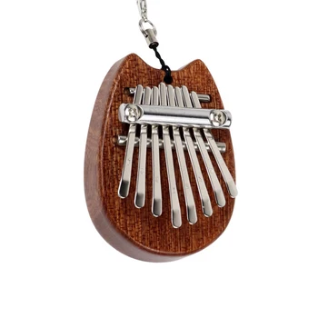 8 Atslēgas, Bērniem, Pieaugušajiem, Rokas Mūzikas Instrumenti Melodija Āmuru Īkšķi Klavieres Mini Kalimba Portatīvo Kulons Dāvanu Skaidru Skaņu Sarkankoks