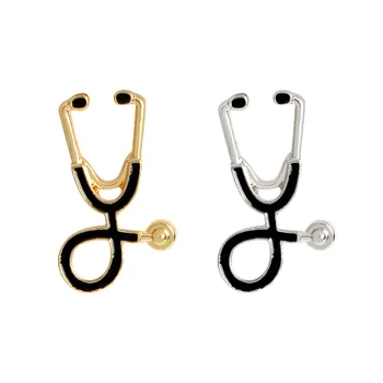 XEDZ medicīnas iekārtas emaljas pin stethoscope neatliekamās medicīniskās palīdzības šļirces, pirmās palīdzības komplektu, mugursoma žetons atloks, rotaslietas broša