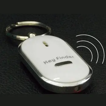 Svilpe LED Gaismas Lāpu Tālvadības Skaņas Kontroles Zaudēja Atslēgu Meklētājs Meklētājs Tālvadības Keychain Keychain Keyring Ar Svilpi Plaudē